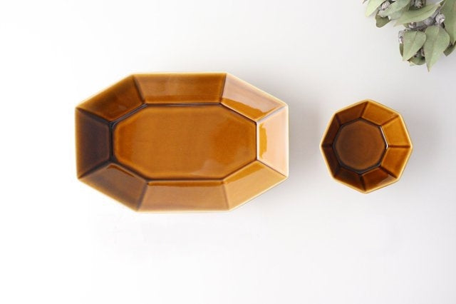 Octagonal Small Bowl Brown | Kobachi Mino Ware