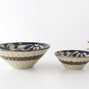 Deep Bowl  Blue Arabesque Large | Ramen Bowl Mino ware