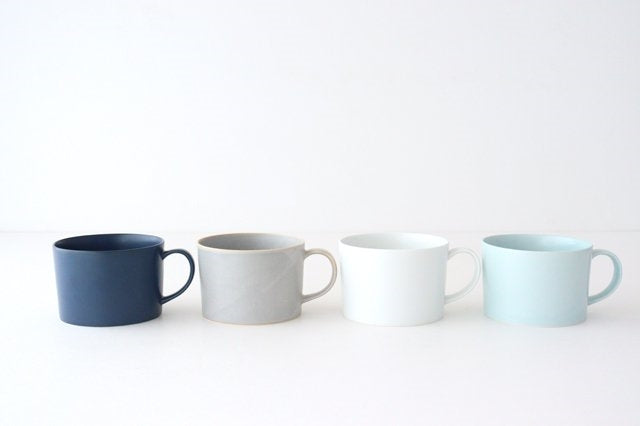 Soup Mug Greige Porcelain Hasamiyaki