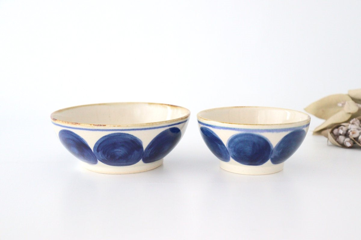 Flat Bowl Round-row Indigo | Serving Bowl Hasami Ware