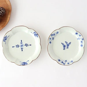 Koyo Kiln Flower-shaped Small Plate Blue Flowers Small | Arita Ware