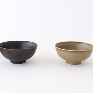 Arco Rice Bowl Silver Brown | Mino Ware