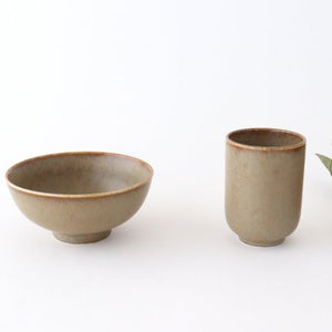 Arco Rice Bowl Silver Brown | Mino Ware