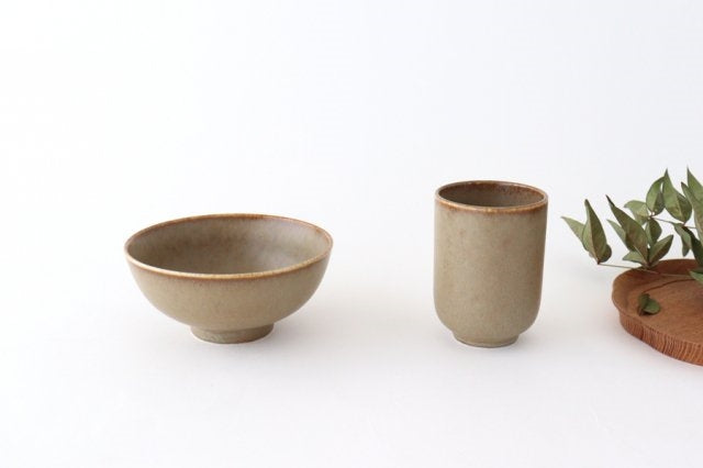 Arco Rice Bowl Silver Brown | Mino Ware