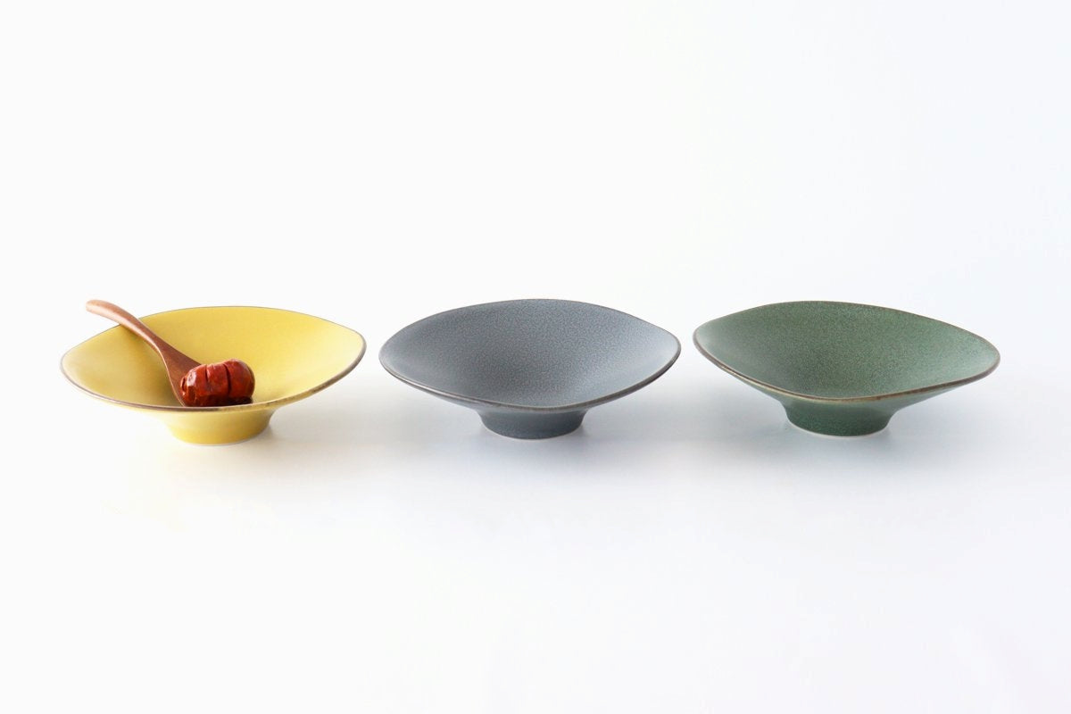 kei Morning Glory-shaped Bowl Green | Serving Bowl Mino Ware