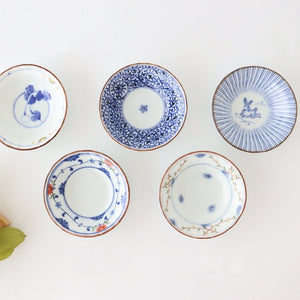 Sauce Plate Blue Arabesque | Hasami Ware