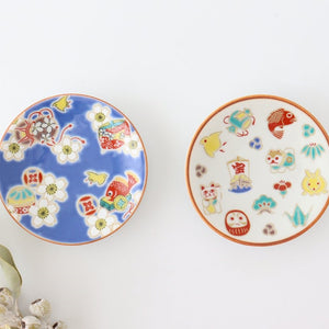 Seikou Kiln Small Plate Sakura and Lucky Items | Kutani Ware