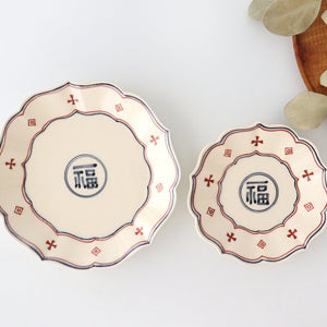 Bellflowershaped Plate Fuku Semi-Porcelain 15cm/5.9in | Arita Ware