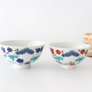 Rice Bowl Sho-chiku-bai Blue | Imari Ware