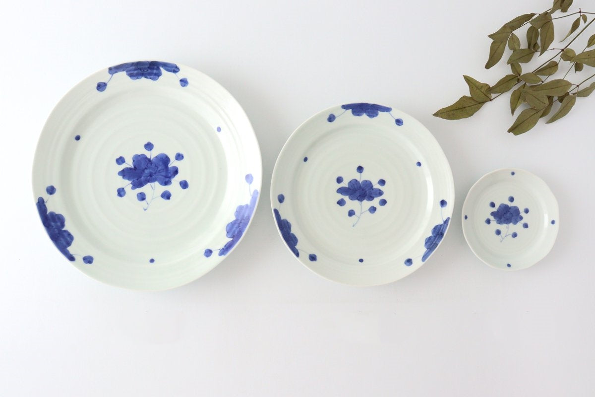 Round Sauce Plate Blue Peony 10.5cm/4.1in | Arita Ware