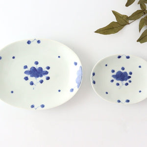 Oval Small Plate Blue Peony| Arita Ware