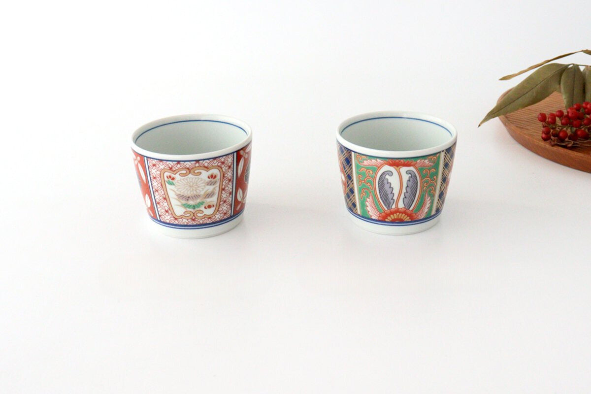 Rinkurou Kiln Soba Choko Old Imari Red Flower | Free Cup Hasami Ware