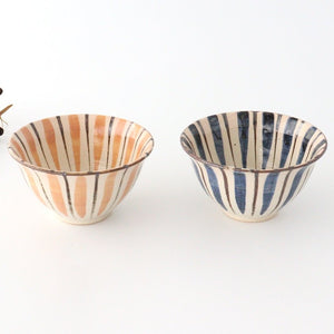 Rice Bowl Stripes Orange | Mino Ware