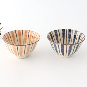 Rice Bowl Stripes Blue | Mino Ware