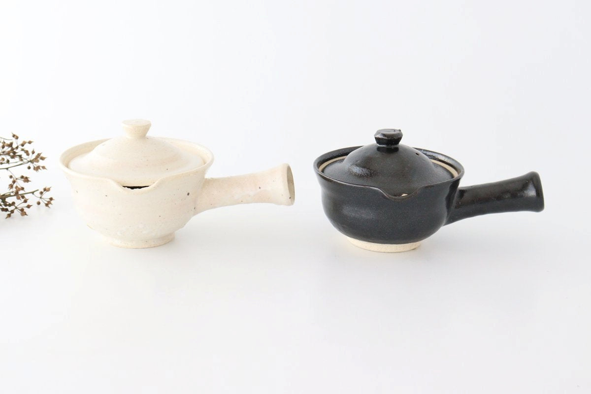 Japanese Teapot Squeezed-type Black | Kyusu Iga Ware