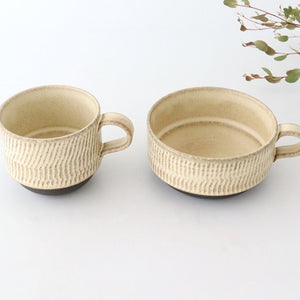 Stack Soup Cup Tobikanna Ivory | Mino Ware