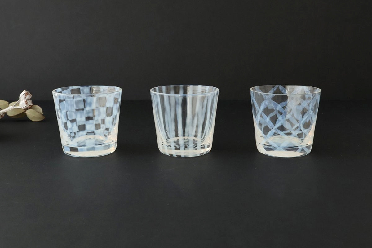 Hirota Glass Soba Tokusa Stripe | Free Cup