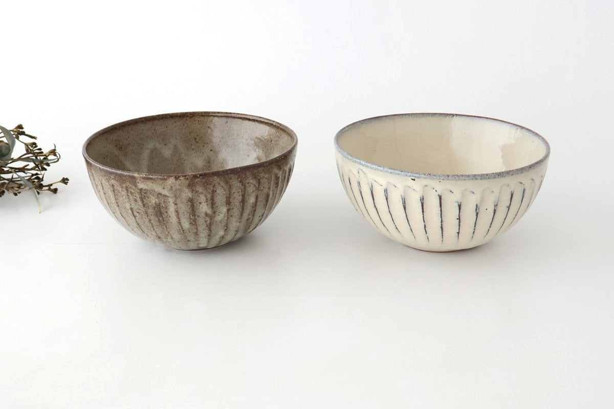 Donburi Bowl Gray-Carved | Shigaraki Ware