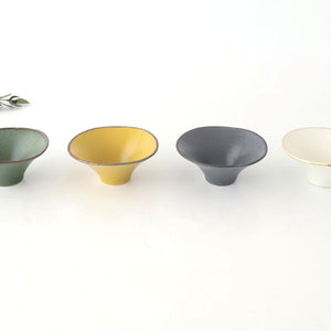 kei Morning Glory-shaped Small Bowl Green | Kobachi Mino Ware