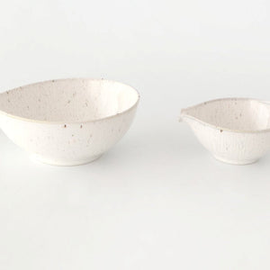 Fig-shape Bowl Katakuchi White 15cm/6in | Serving Bowl Mino Ware