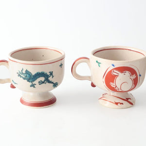 Zoho Kiln Footed Mug Red Rabitt | Mino Ware