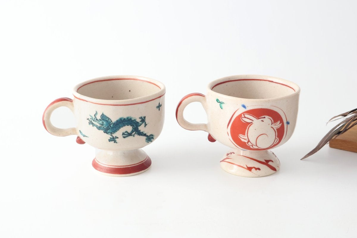 Zoho Kiln Footed Mug Red Rabitt | Mino Ware