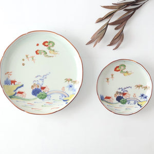 Serving Plate Colored landscape Pattern  11.4㎝/4.5in｜Arita Ware