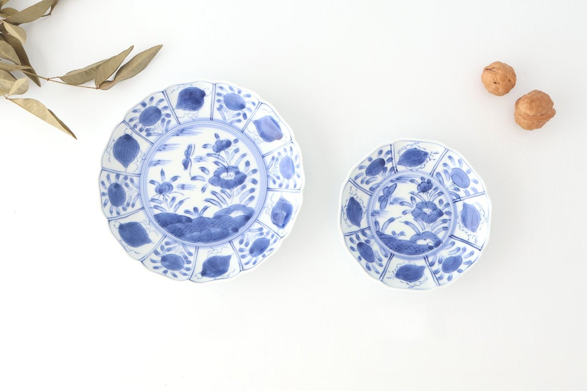 Small Plate Underglaze Blue Fuyo-de 10㎝/4in | Arita Ware