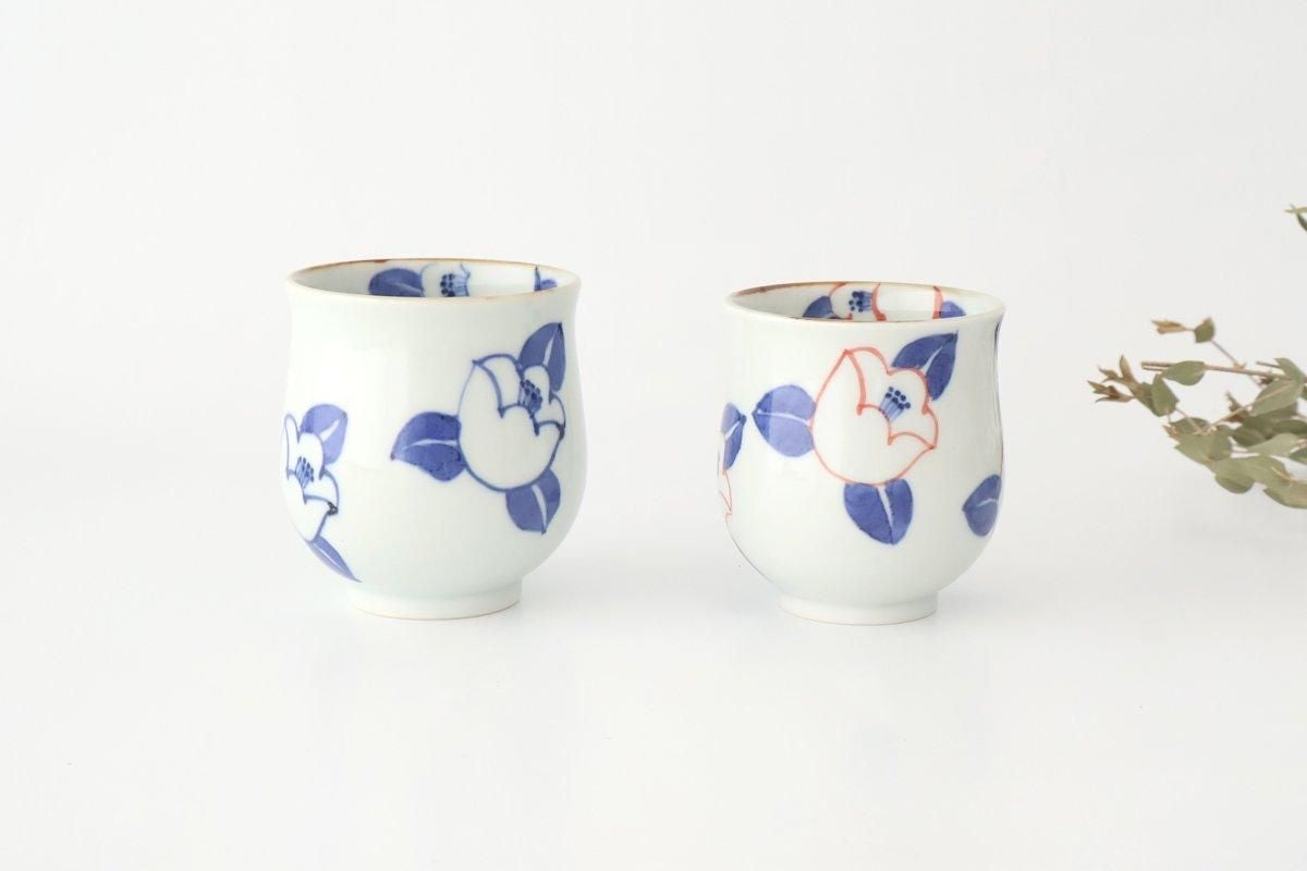 Japanese Cup Red Camellia | Yunomi Arita Ware