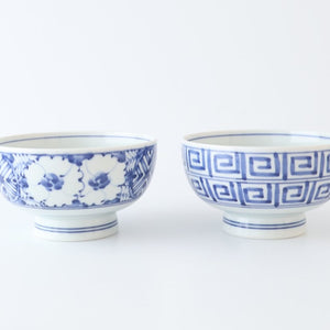 Round Bowl Blue Flower｜Kobachi Hasami Ware