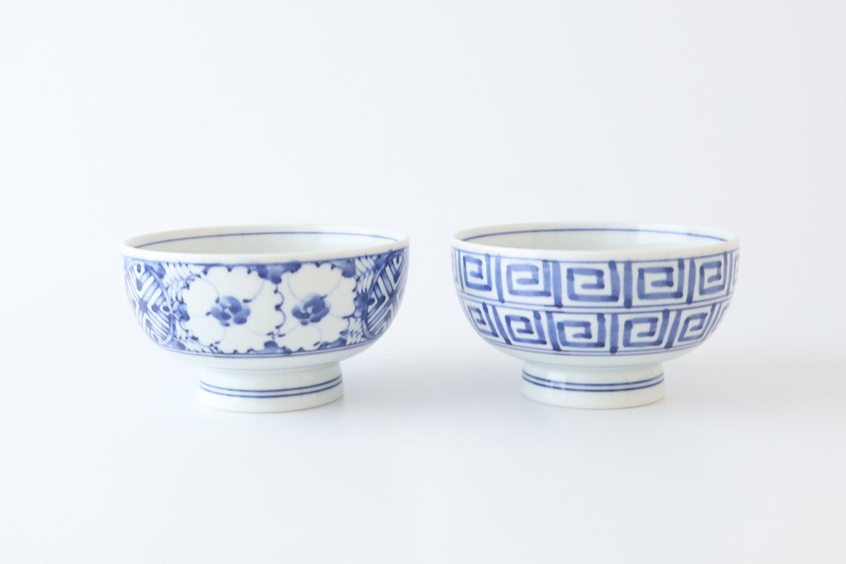 Round Bowl Blue Flower｜Kobachi Hasami Ware