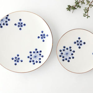 Yoshida Ware Round Plate Flower-dot 15cm/5.9in