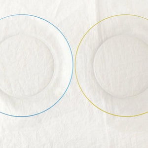 POTPURRI bitte Round Glass Plate Blue 23.5㎝/9.3in