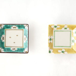 Kutani Bitoen Square Bowl Plum Pattern | Serving Bowl Kutani Ware