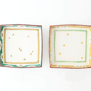 Kutani Bitoen Square Plate Plum Pattern 19cm/7.5in | Kutani Ware