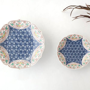 Bellflower-shaped Small Plate Hemp Leaf Pattern  | Arita Ware