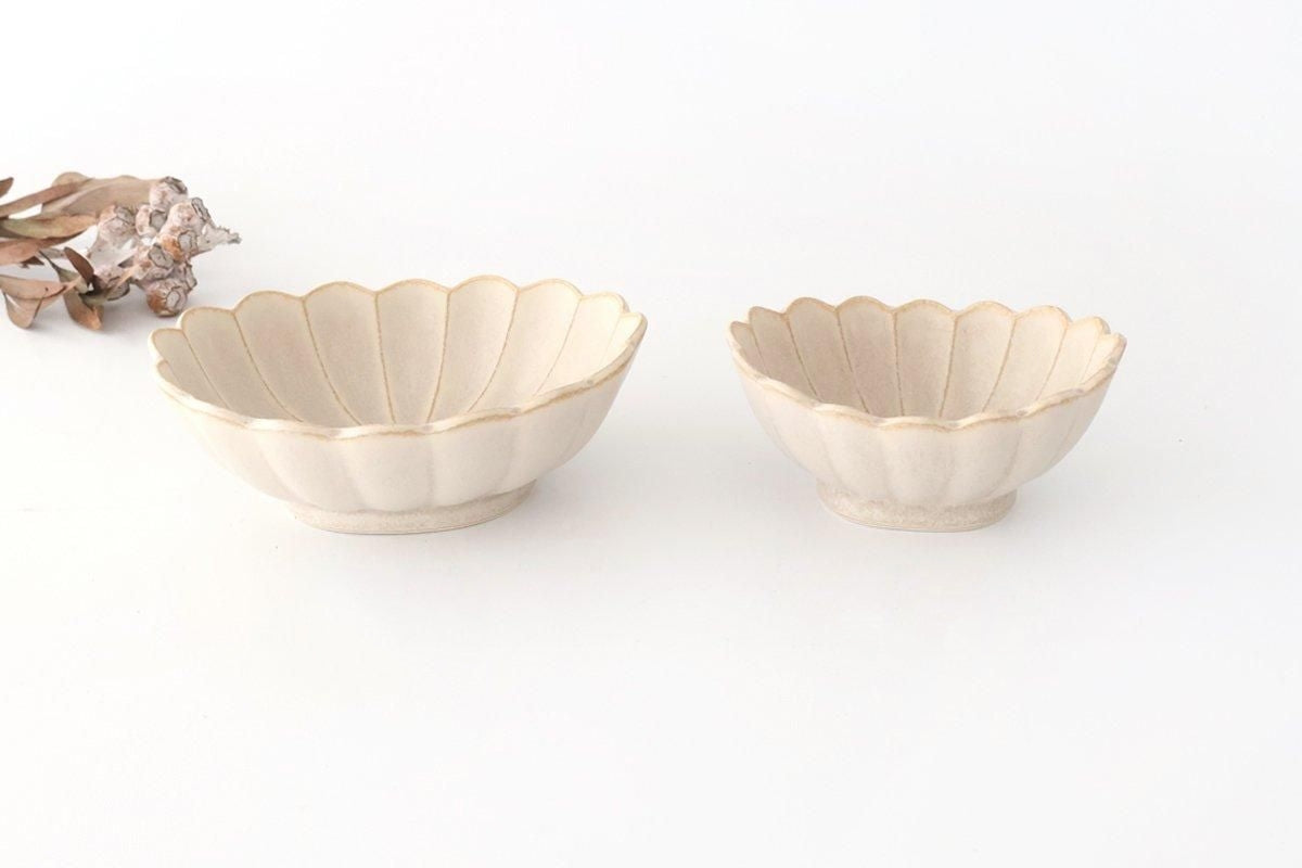 [UTSUWABI Special Order] Chrysanthemum-shaped Small Bowl Silver | Mino Ware