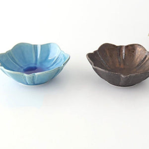 Flower-shaped Small Bowl Turquoise | Kobachi Mino Ware