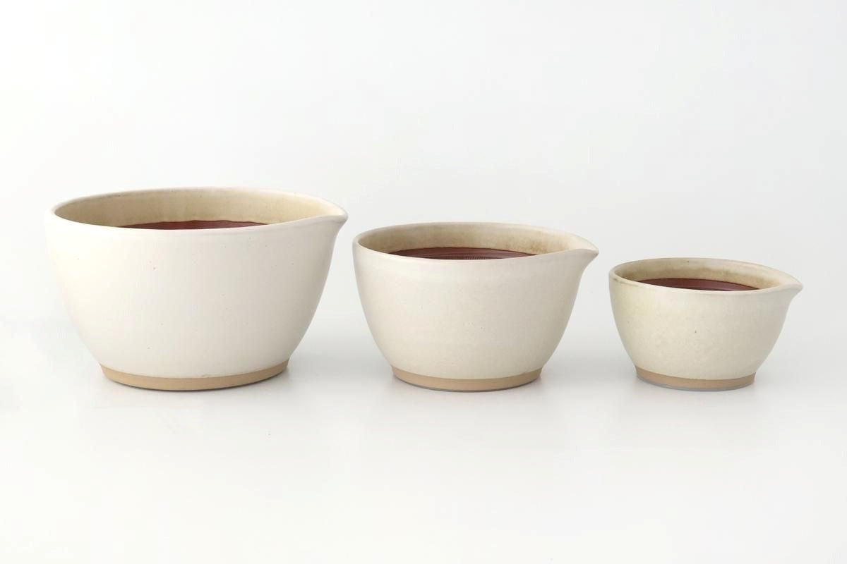 Motoshige Pottery Mortar Matte White Large | Iwami Ware