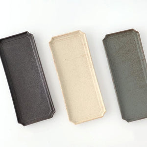 Vega Rectangle Plate Black | Sushi Plate Mino Ware