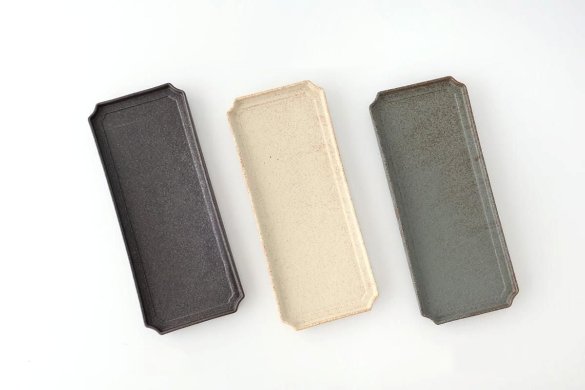 Vega Rectangle Plate Ivory | Sushi Plate Mino Ware