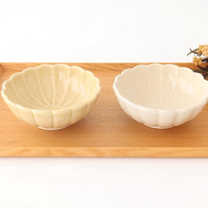 Chrysanthemum-shaped Bowl White 13㎝/5in | Kobachi Seto Ware