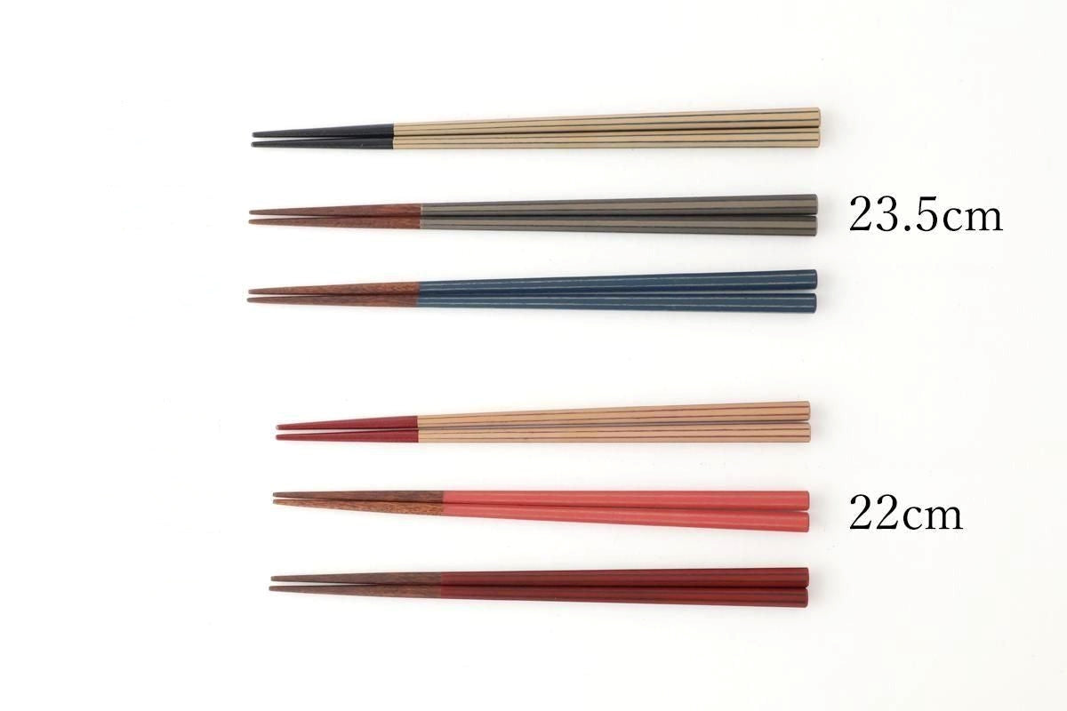 KORINDO Octagonal Chopsticks Navy/White 23.5cm /9.25in