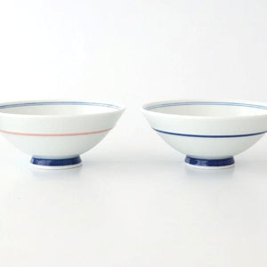 Rice Bowl Red Lines and Plum｜Hasami Ware