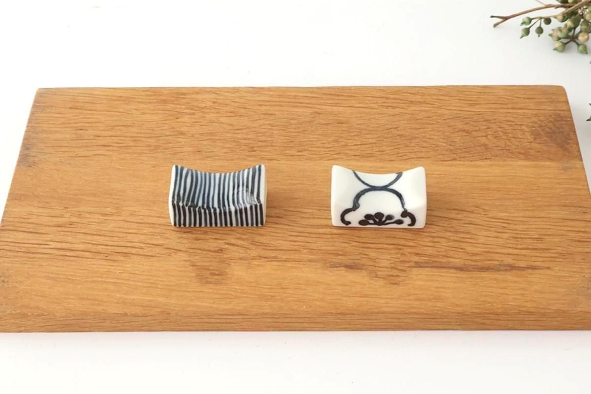 Chopstick Rest White Plum | Hashioki Hasami Ware