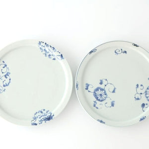 Round Flat Plate Blue Chrysanthemum 21㎝/8.3in | Arita Ware