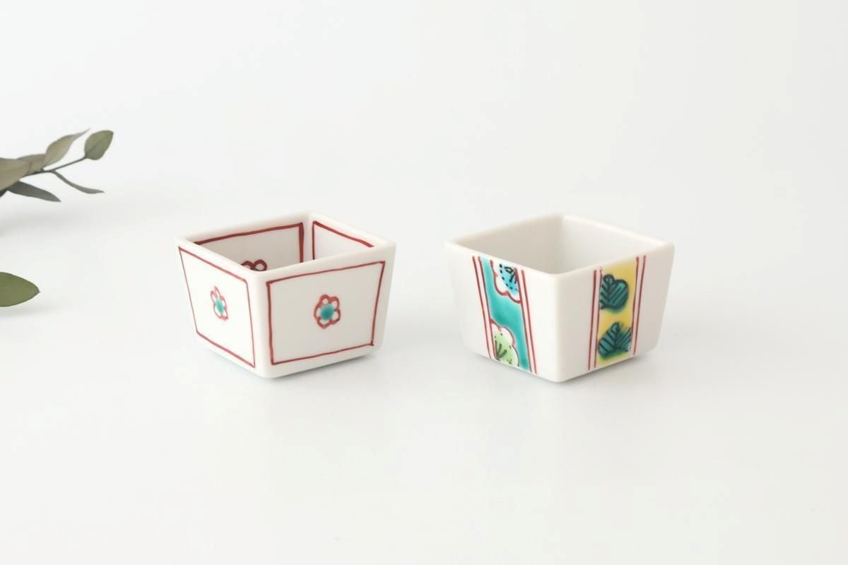 Biseki Kiln Square Small Bowl Plum | Kobachi Kutani Ware