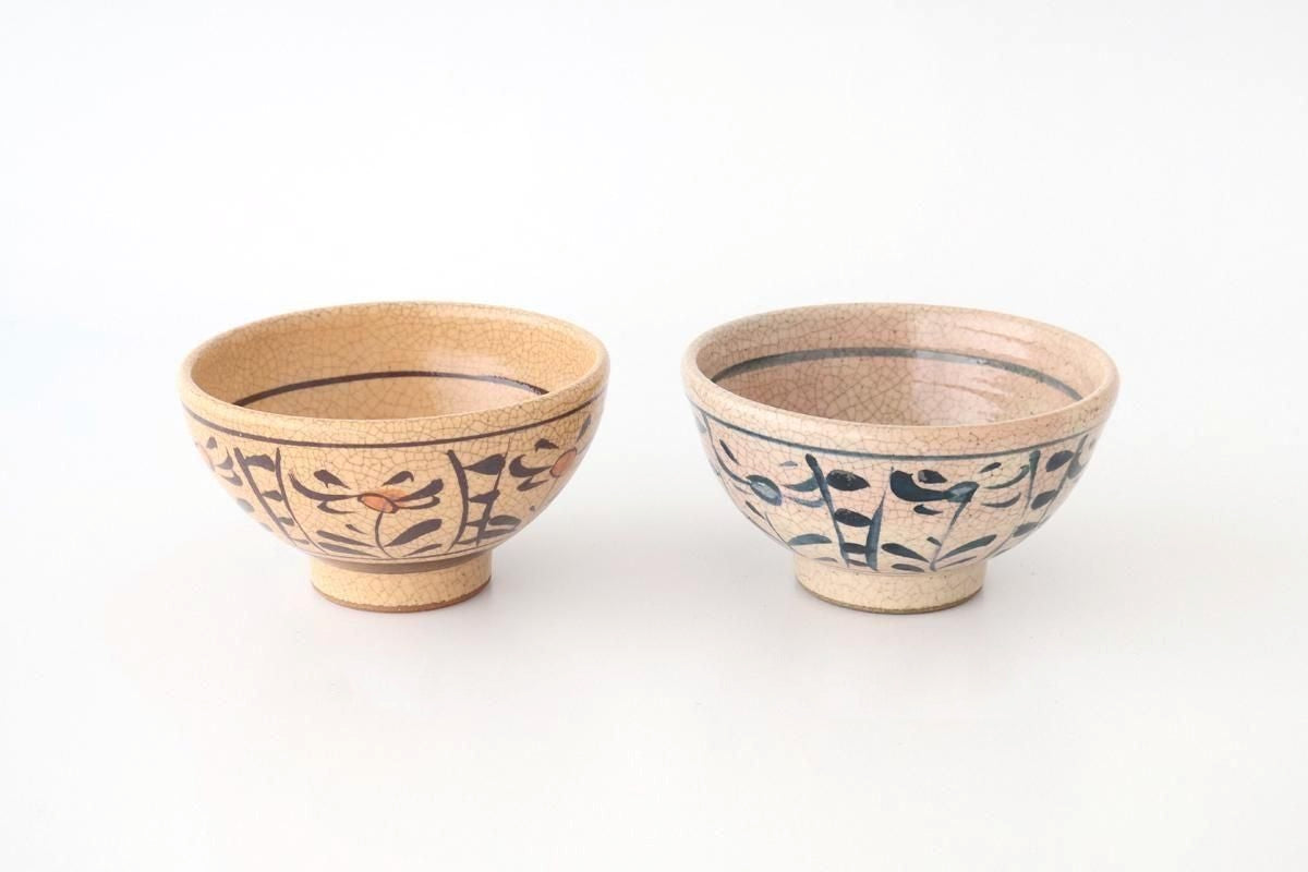 Kitagama Kasen Hiroshige Kato Rice Bowl Blue Flower | Seto Ware