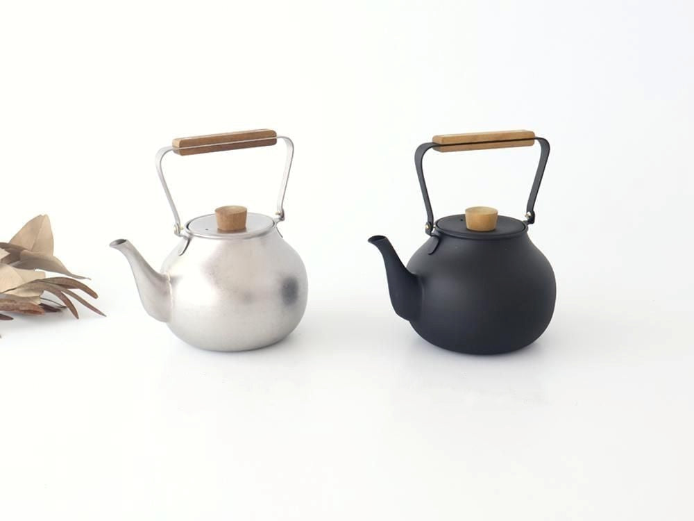 Miyazaki Seisakusho Stainless Teapot Large Black | Kyusu