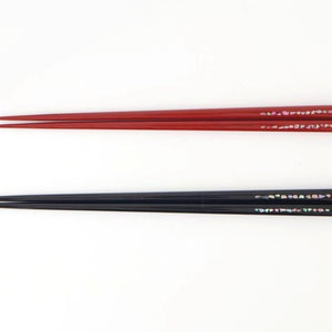 KORINDO Chopsticks Mother-of-pearl Inlay(Raden) Black 23.5cm /9.25in